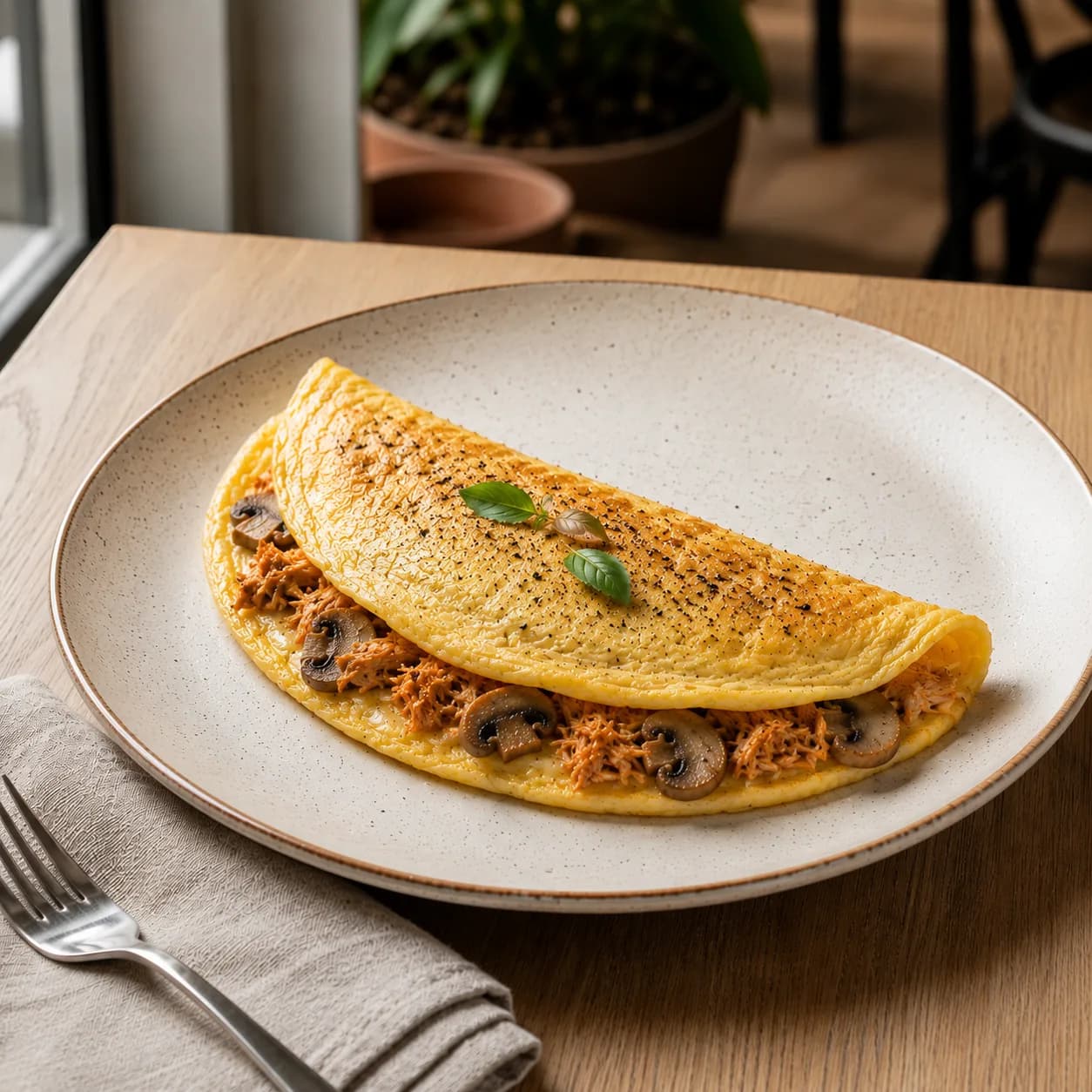 Chicken & Mushroom Delight Omelette