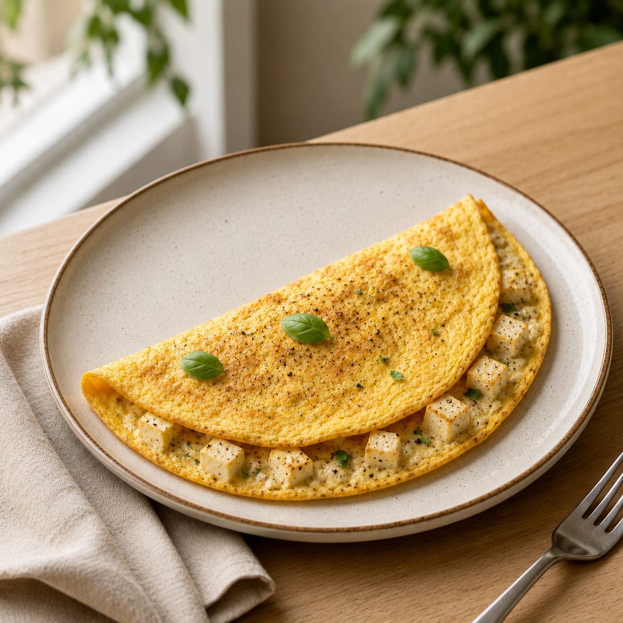 Creamy Tofu Omelette