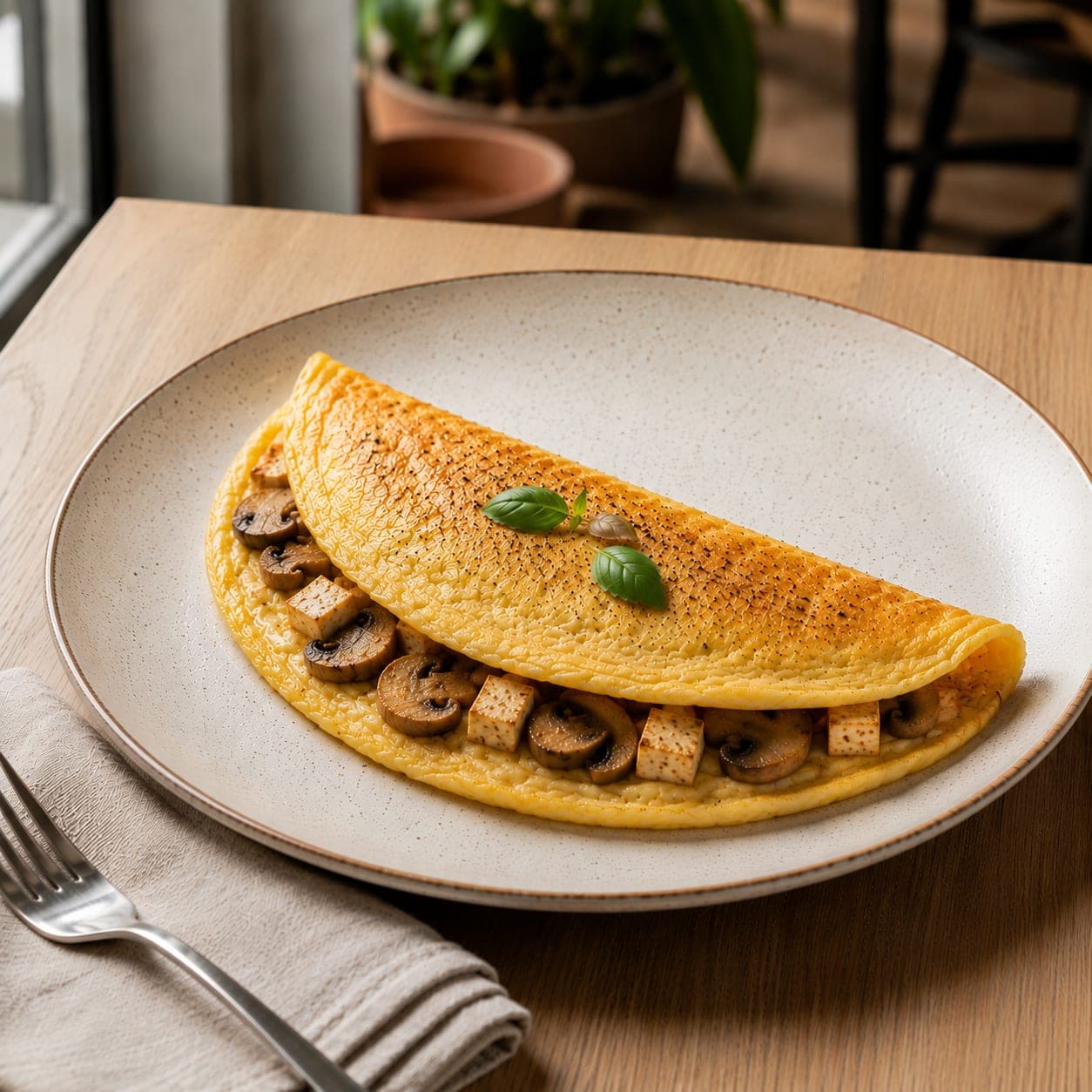 Tofu & Mushroom Delight Omelette